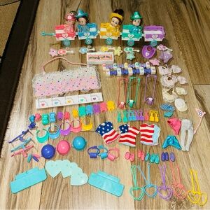 Vintage TyCo Quints Babies Triplet Cousins Doll and Accessories Bundle